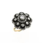 Image 1 of Two-tone gold Victorian ring with rose-cut diamonds; 0.62 ct.