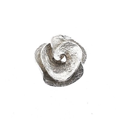 Image 1 of Textured Silver Rose Pendant