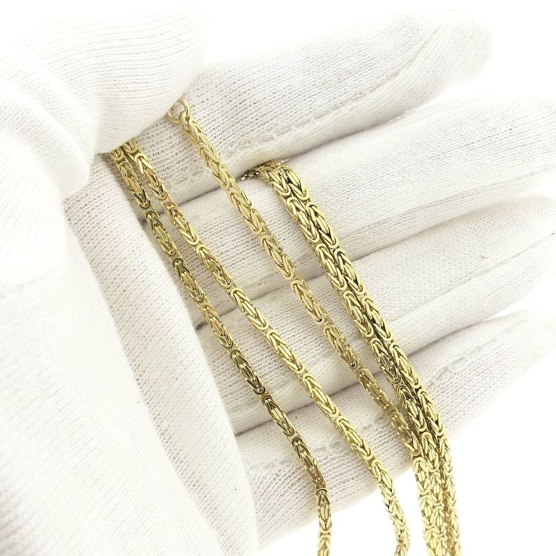 Image 7 of Gold square king link necklace | 80 cm