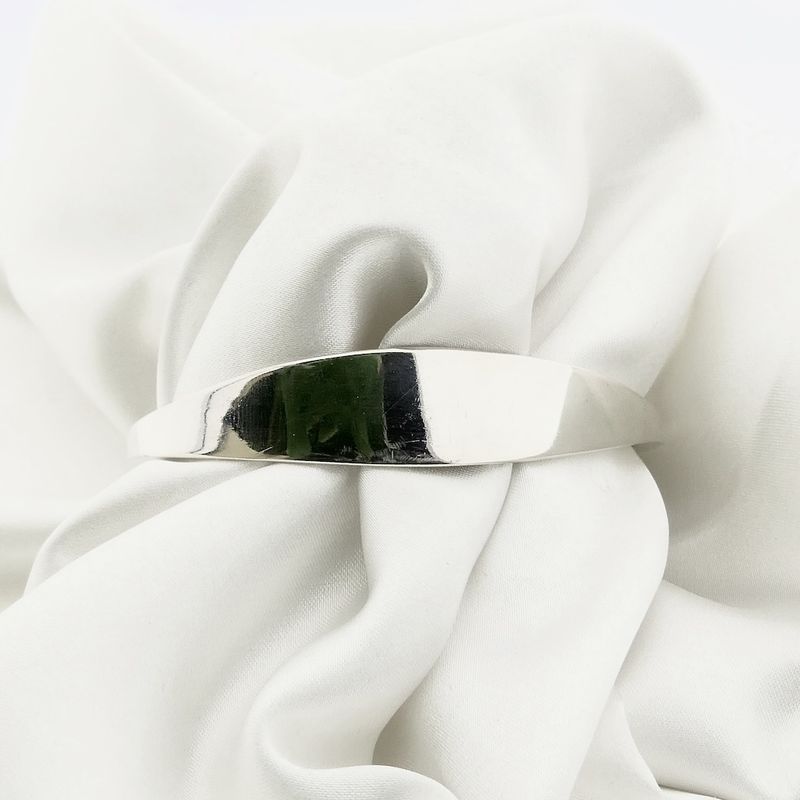 Image 1 of Silver clamp bracelet; Vintage | Ø 53 mm