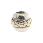 Image 1 of Pandora charm; Silver with gold; Saturn Flower