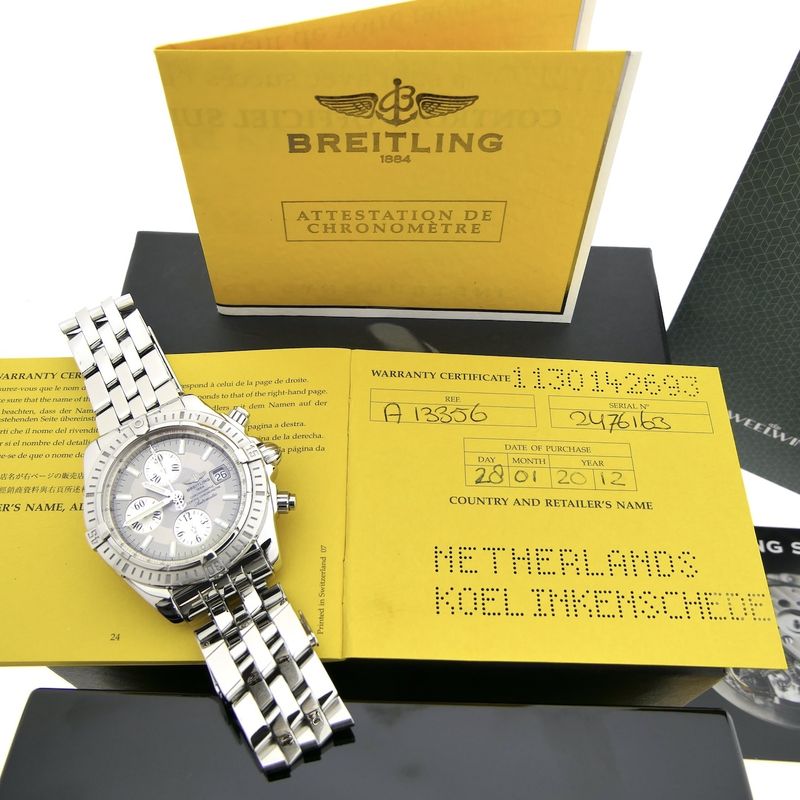 Image 9 of Breitling Chronomat Evolution 'Grey' A13356; Chronograph men's watch