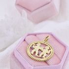 Image 2 of Gold pendant of the Gemini zodiac sign | Fabiola