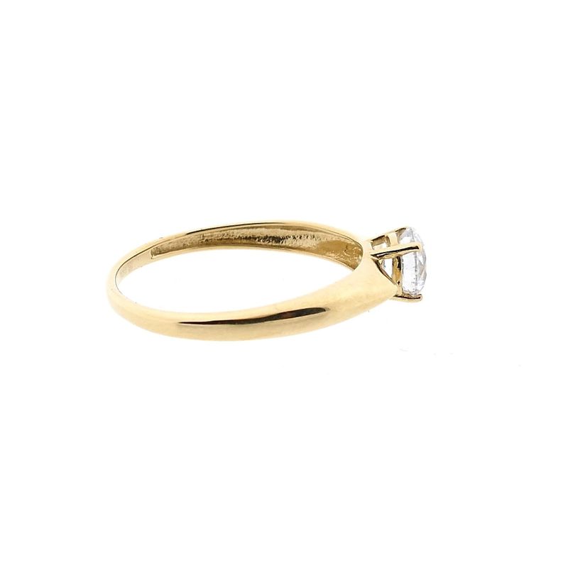 Afbeelding 5 van Gouden solitair ring met zirconia