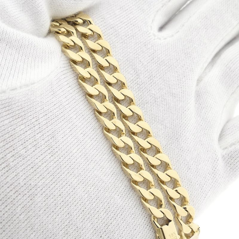 Image 8 of Solid gold gourmet link bracelet | 23.5 cm
