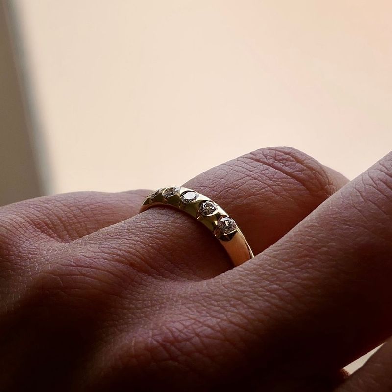 Afbeelding 7 van Gouden rijring met diamanten; 0,25 ct.