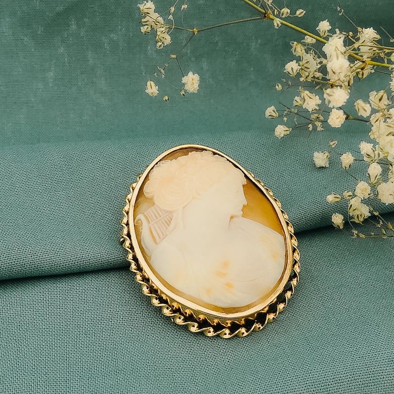 Image 2 of 8 carat brooch with cameo