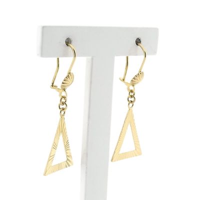 Image 2 of Gold triangular stud earrings