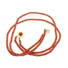 Image 10 of Red coral bead choker with gold clasp; Antique | 35.5 cm
