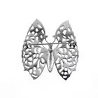 Image 8 of Silver brooch of a butterfly