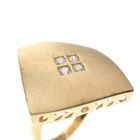 Image 5 of Matte gold ring with diamond; 0.10 ct.