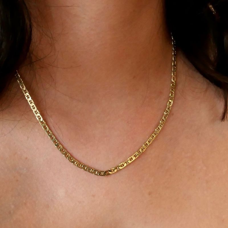 Image 9 of Gold navy link necklace