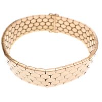 Rose gold honeycomb bracelet; 19.5 cm