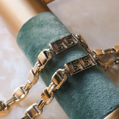 Two-tone gold fantasy link chain Image 2 of Two-tone gold fantasy link chain