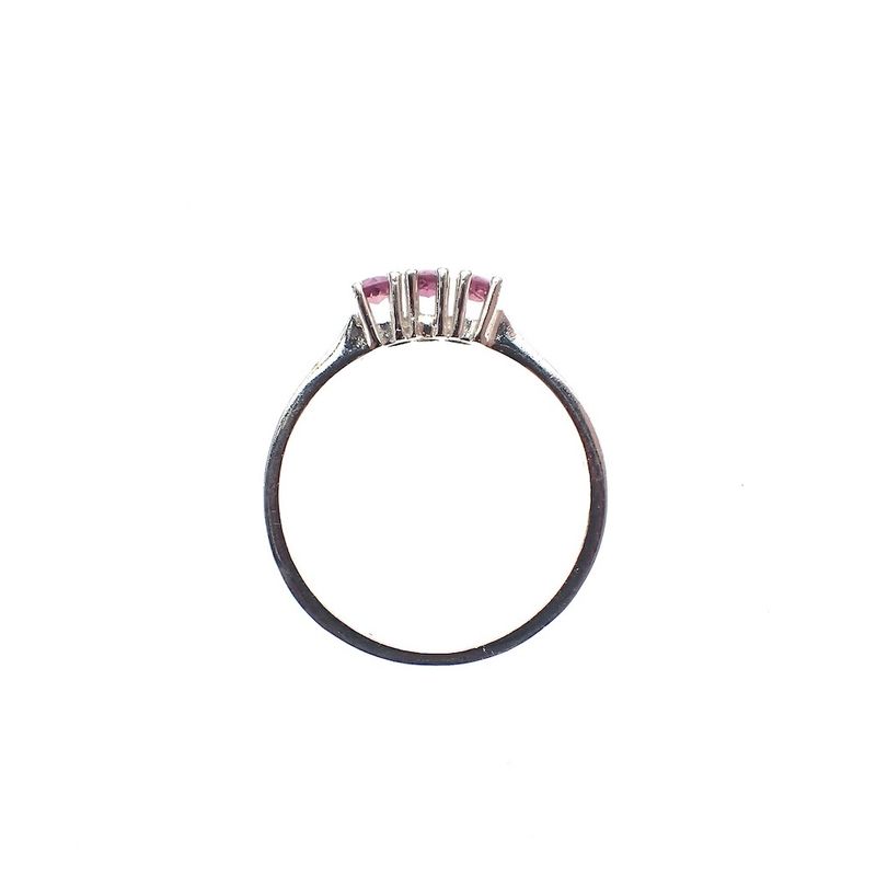 Image 3 of Silver ladies ring with pink zirconia