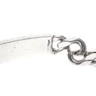 Image 5 of Solid silver flat gourmet link bracelet with engraving plate
