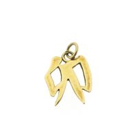 Gold pendant of the Chinese horoscope sign rabbit.