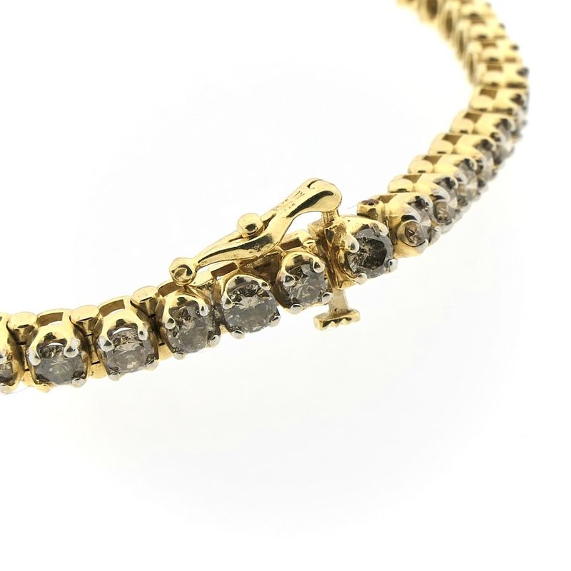 Image 3 of Gold bracelet with diamonds; 3.71 ct.