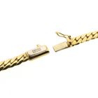 Afbeelding 5 van Gouden platte gourmetschakel ketting 