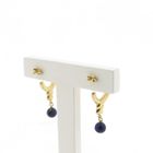 Image 4 of Gold earrings with lapis lazuli