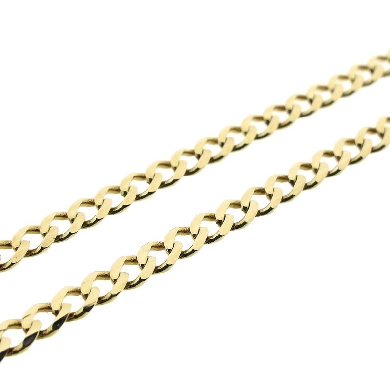 Image 7 of Gold flat gourmet link chain | 46.5 cm