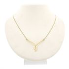 Image 1 of Gold flat cardano link chain with fixed pendant