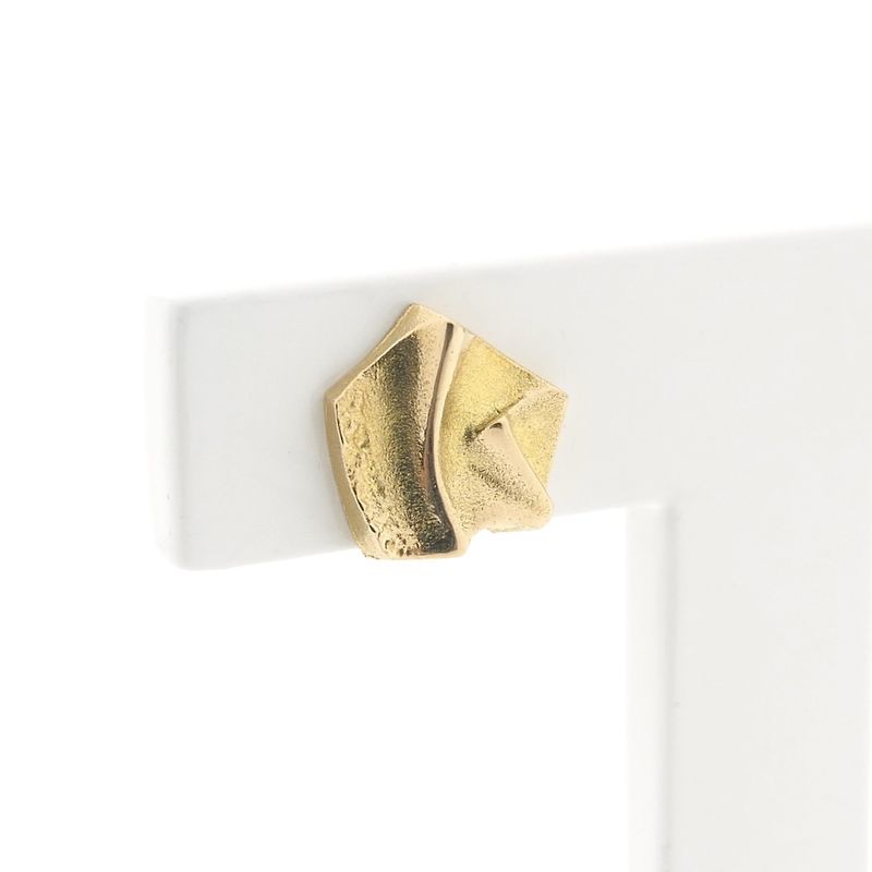 Image 4 of Gold stud earrings; Scandinavian design