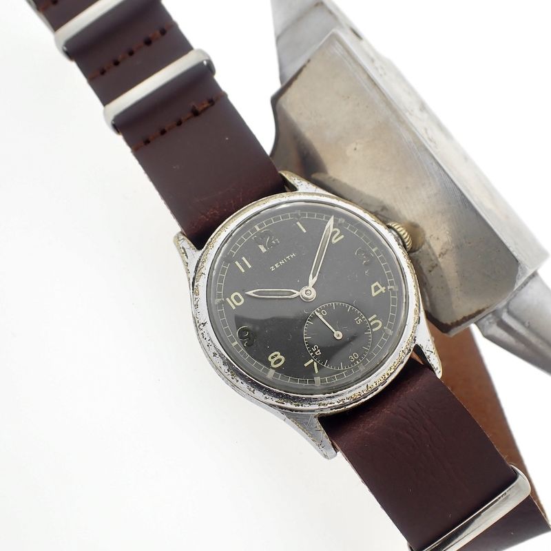 Image 3 of Zenith Military 'Dienstuhr'; German WWII watch