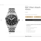 Image 10 of IWC Pilot's Watch Mark XX 40mm IW388004; Automatic Men's Watch