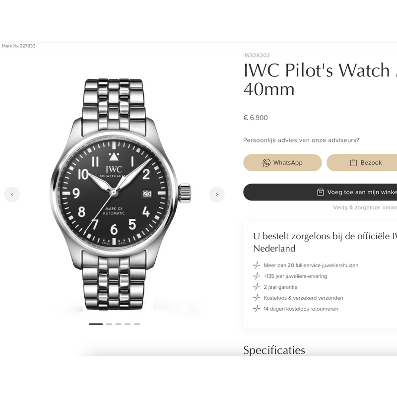 Image 10 of IWC Pilot's Watch Mark XX 40mm IW388004; Automatic Men's Watch
