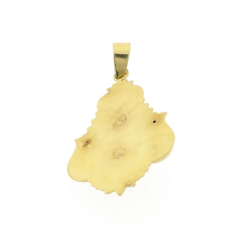 Image 7 of Antique gold pendant with blood coral.