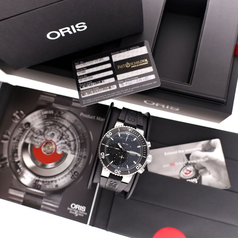 Image 16 of Oris Aquis Chronograph 01 774 7655 4154-07; Automatic Men's Watch