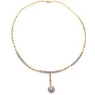 Image 10 of Gold necklace with a fixed pendant featuring 1.25 ct. diamonds | 40 cm
