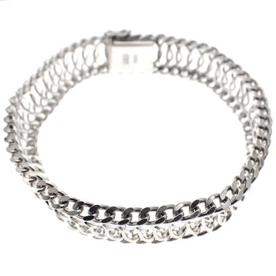 Image 1 of Silver French gourmet bracelet | 19 cm