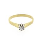 Image 4 of Gold solitaire ring with diamond | 0.16 ct.