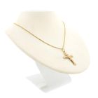 Image 7 of Gold pendant of cross with corpus | INRI