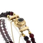 Image 3 of Antique Garnet Bead Bracelet with Gold Clasp