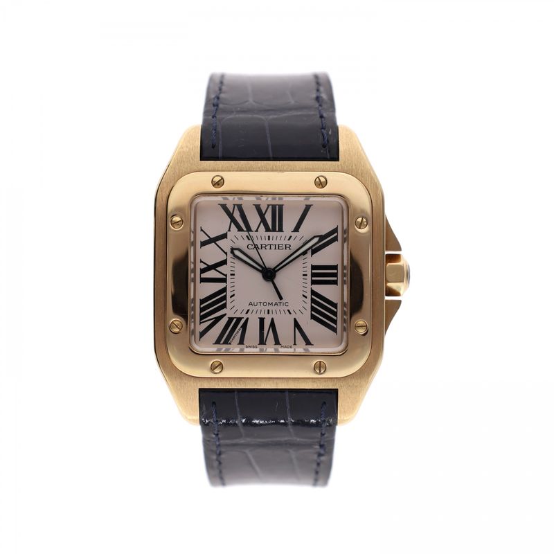 Afbeelding 1 van Cartier Santos XL 2657 W20071Y1; Automatisch 18ct. Gouden Heren Horloge