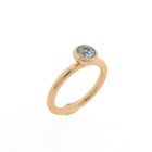 Image 1 of Bron Jewelry rose gold 'Sushi' ring set with aquamarine