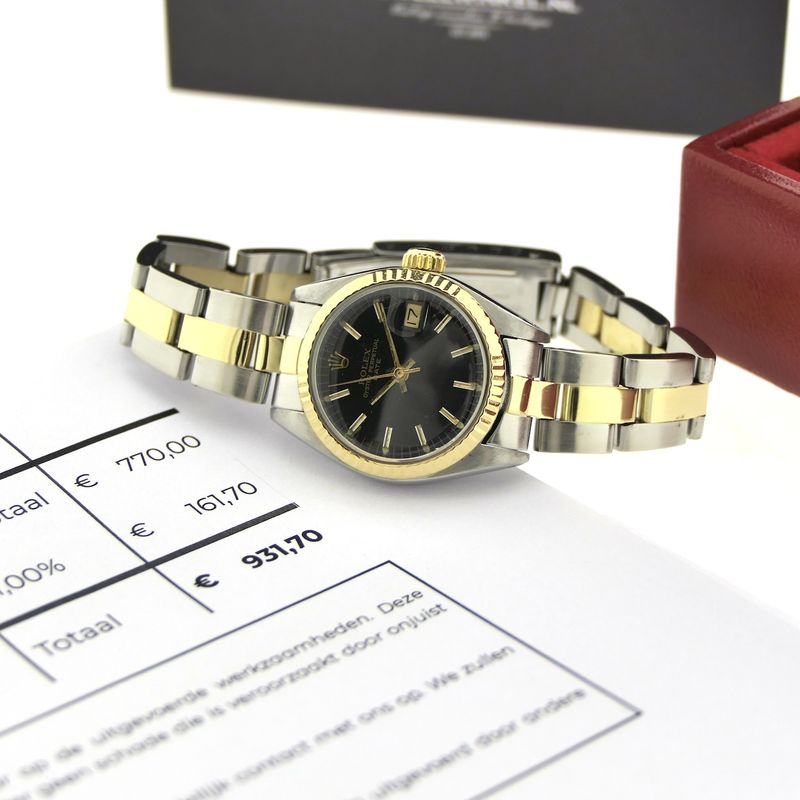 Image 6 of Rolex Datejust 26mm 6917; 18k gold/steel women's watch