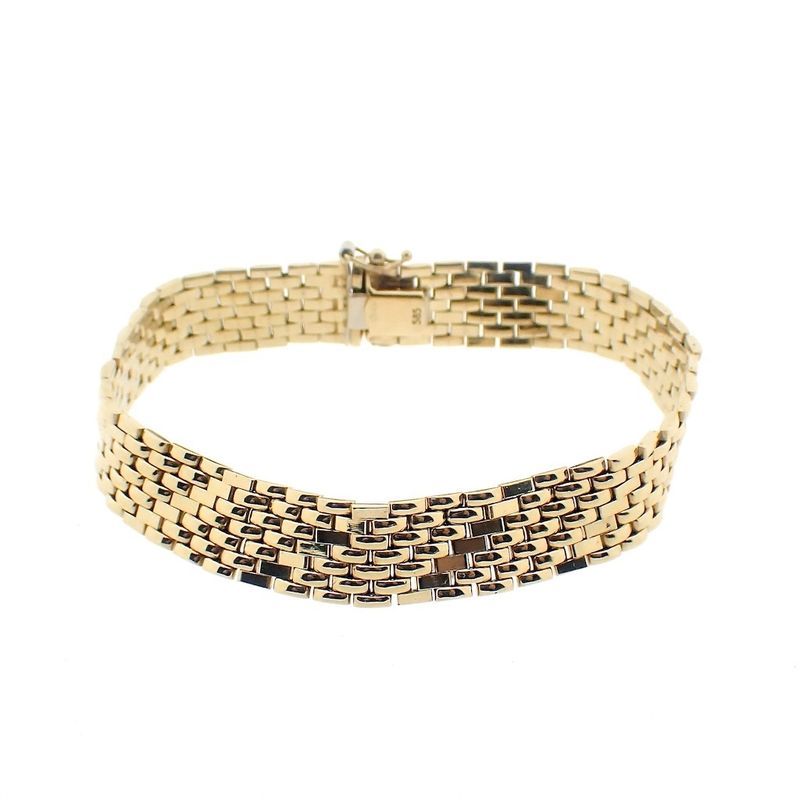 Image 3 of Vintage gold panther link bracelet