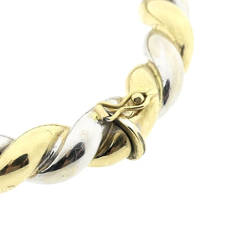 Image 4 of Two-tone gold twisted slave bracelet.