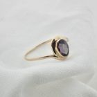Image 6 of Vintage gold ring with purple sapphire