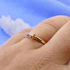 Image 4 of Gold solitaire ring with diamond | 0.015 ct.