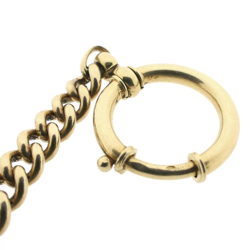 Image 4 of Solid vintage gold watch chain; Chatelaine (for a pocket watch)