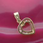 Image 3 of Gold pendant of a heart with zirconia