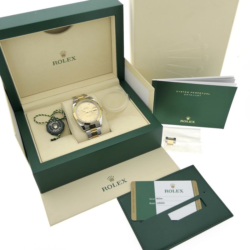 Image 4 of Rolex Datejust 41mm 126333; 18k gold/steel men's watch with diamonds