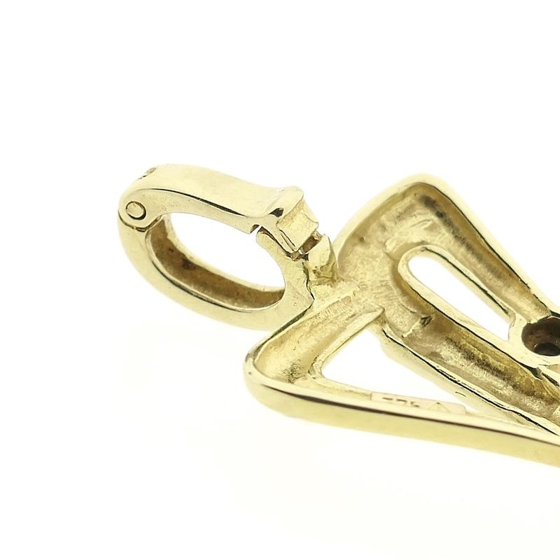 Image 7 of 9 carat abstract pendant with diamond; 0.01 ct.