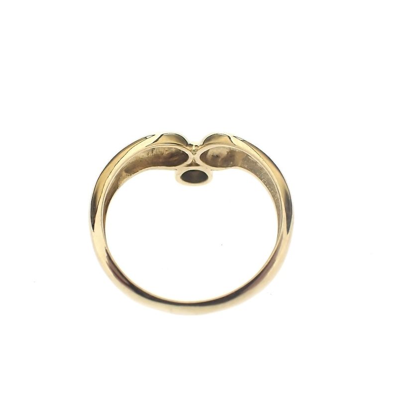 Image 5 of 18K Gold V-shaped ring with diamond | 0.15 ct.