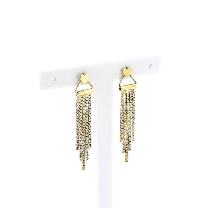 Image 3 of Ticolor gold earrings